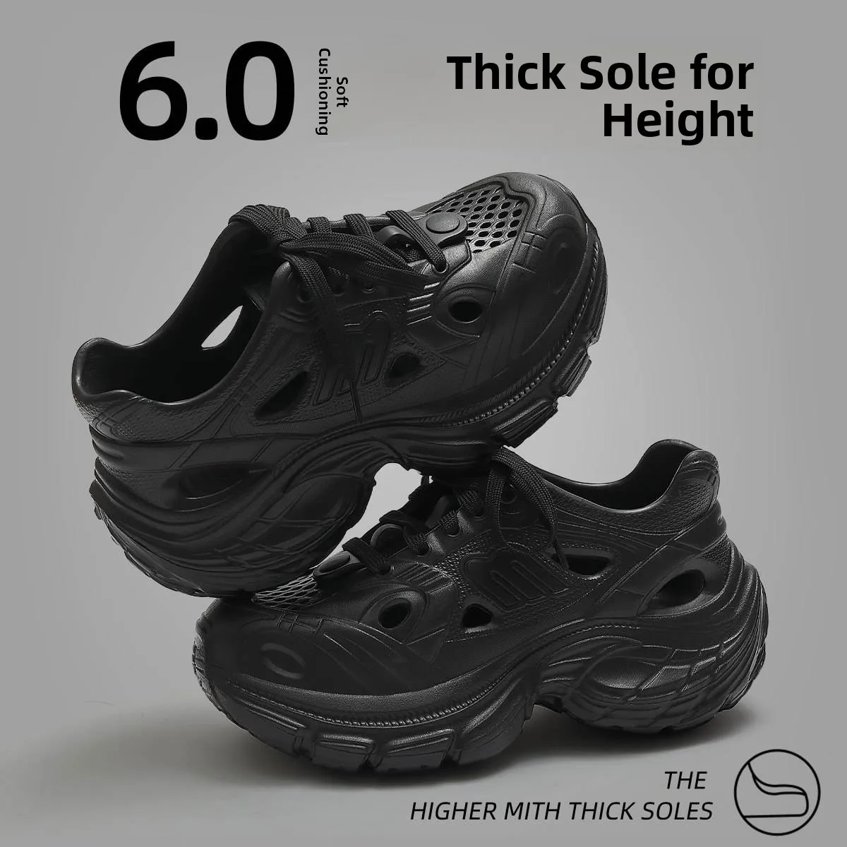 

Мужские новые спортивные шлепанцы 2026 года с толстой подошвой из ЭВА, нескользящие, дышащие, для вождения, пляжа и активного отдыха, удобные повседневные сандалии