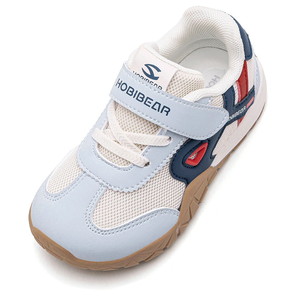 HOBIBEAR Kleinkind-Sneaker mit breiter Zehenpartie, Wanderschuhe, Trekking- und Outdoor-Wanderschuhe, mit Klettverschluss, Kunstleder-Mesh-Laufsneaker – Detail 9