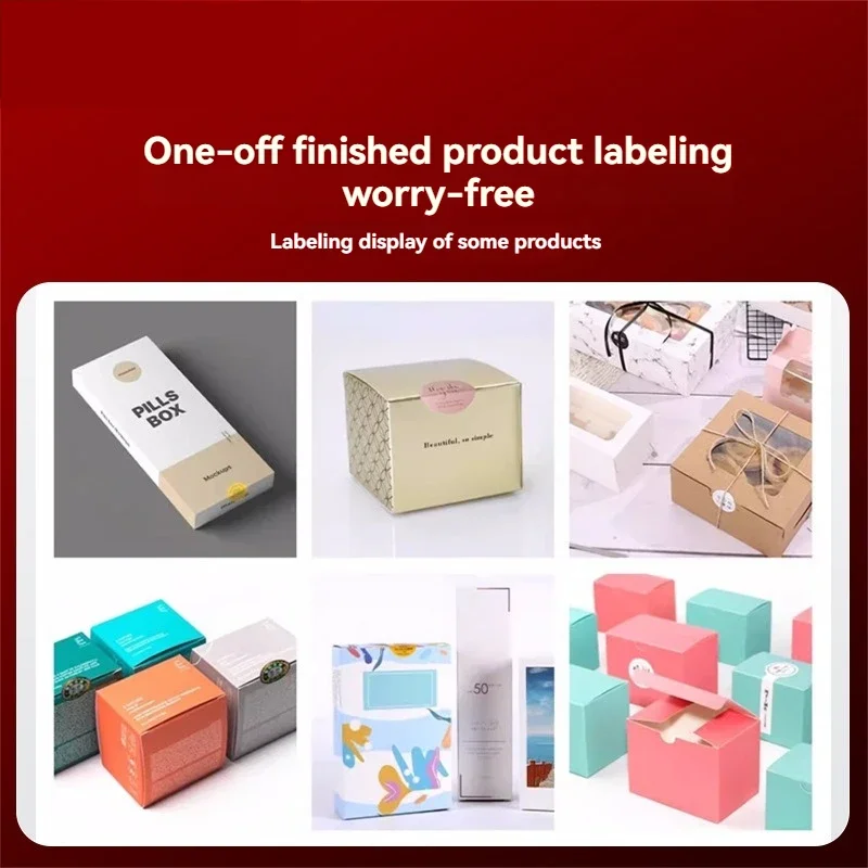 Semi Automatic 90° Labeling Machine Print And Apply System For Pharma Cosmetic Gift Boxes Coding Labeler