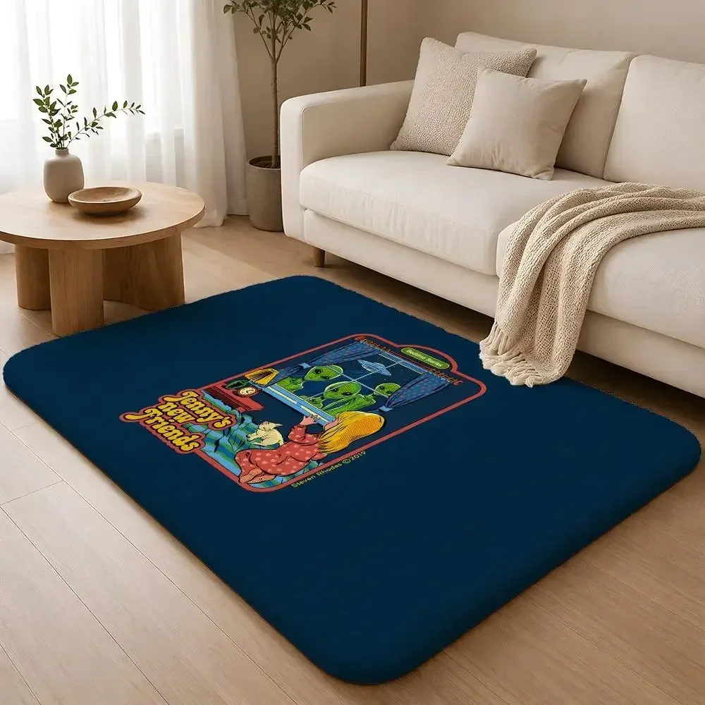 Hanging Painting Steven Rhodes Art Floor Mat Machine Washable Soft Flannel Area Rug, Non-Slip Absorbent Floor Mat