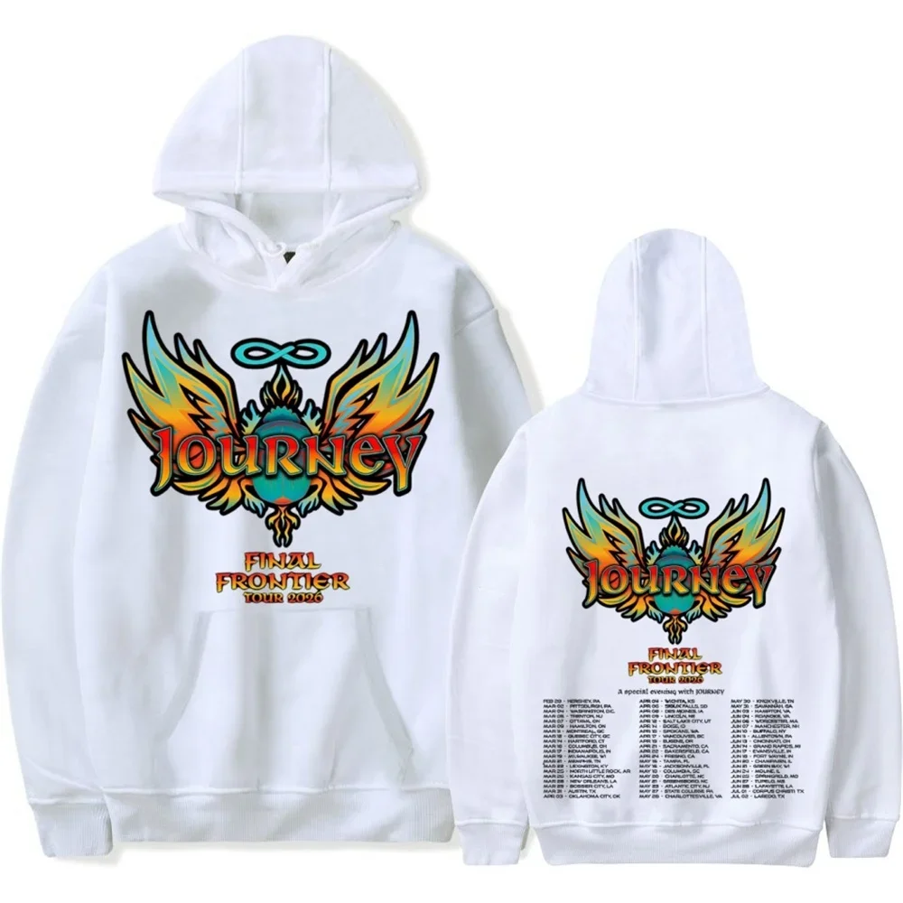 Journey Final Frontier Tour 2026 Merch Hoodies Long Sleeve Harajuku Hip Hop Sweatshirts Fashion Casual Streetwear