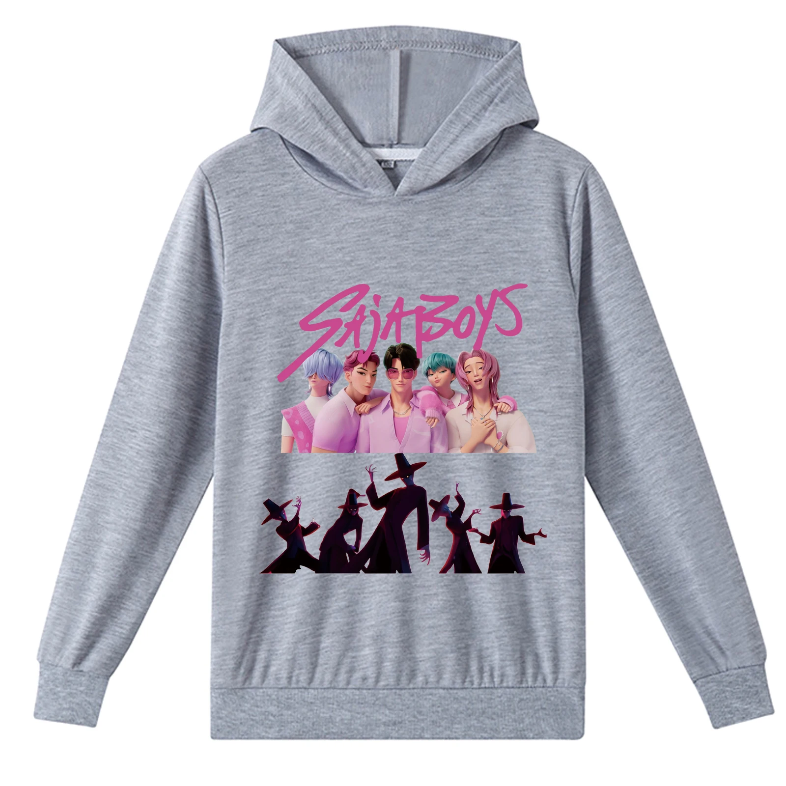 Little Kid Kpop Demon Hunters Cartoon Sweatshirt Zachte Hoodies, Herfst Losse Lange Mouw Tops voor 2-14Y