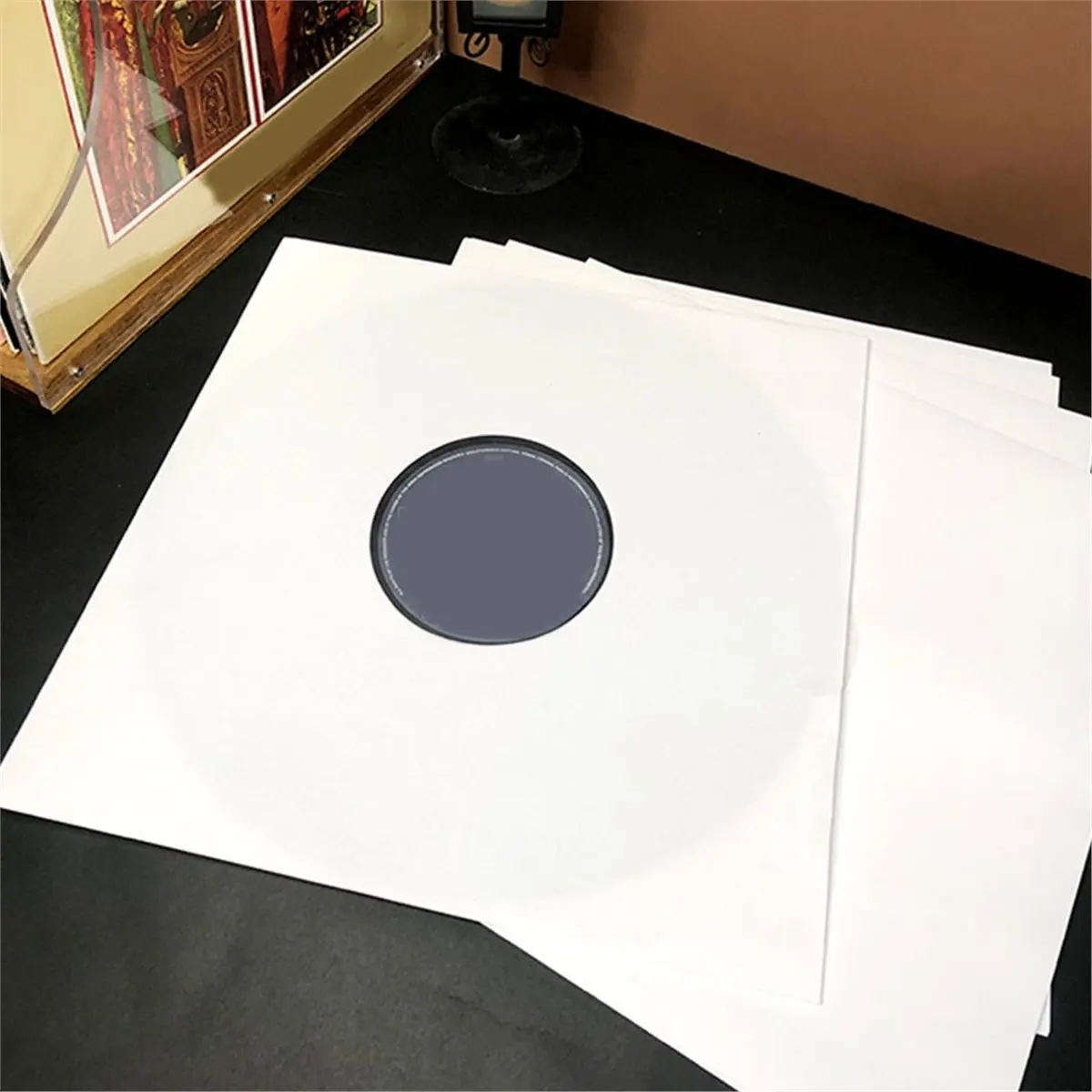 

Delighted-40 шт. 7-дюймовые виниловые рукава для пластинок Защитные внутренние рукава с центральным отверстием для хранения EP и контейнера для виниловых EP