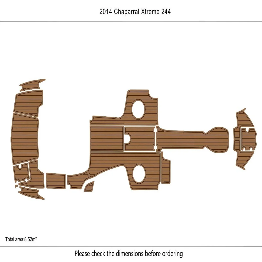 

2014 Chaparral Xtreme 244 cockpit & Swim Platform 1/4" 6mm EVA Teak floor SeaDek MarineMat Gatorstep Style Self Adhesive