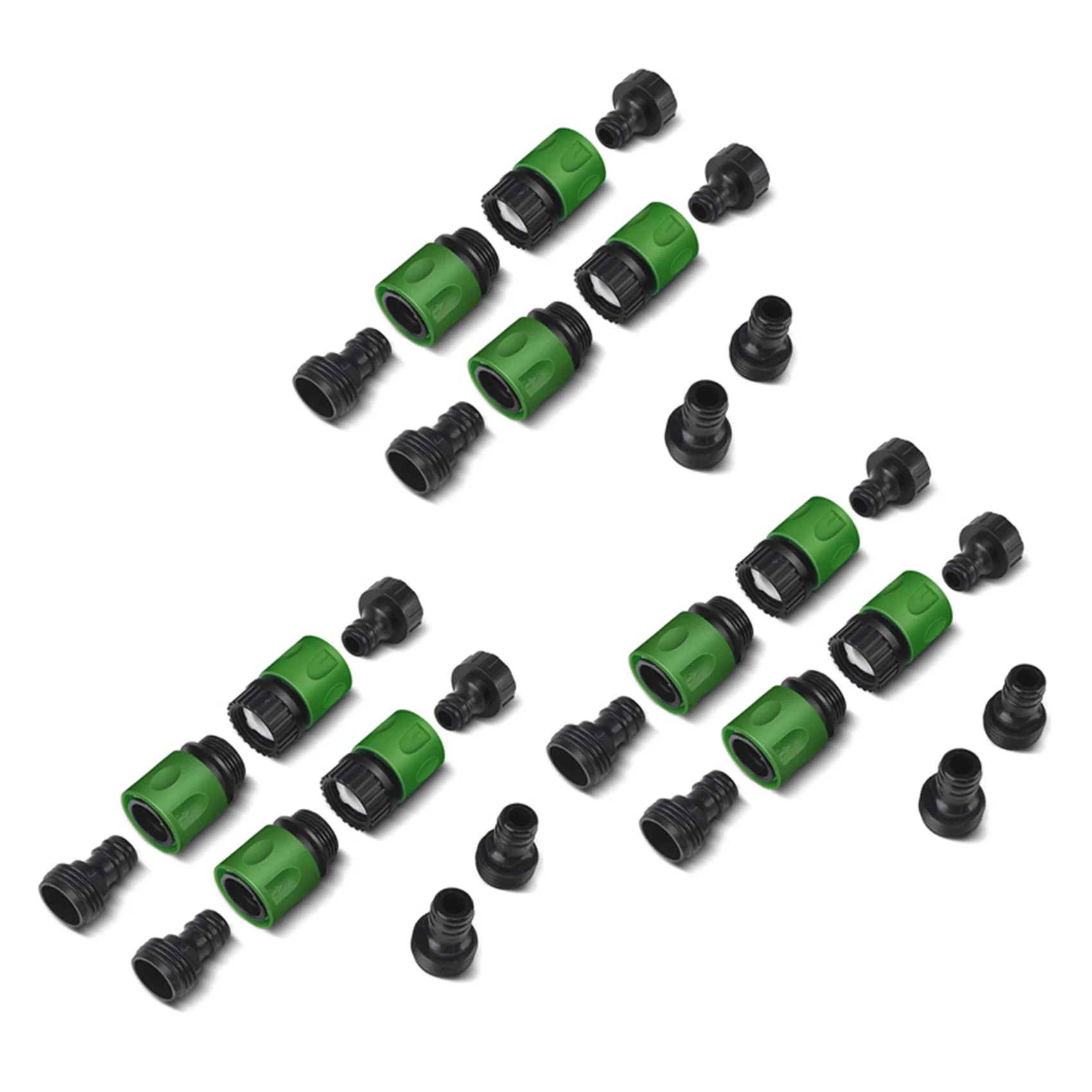 A53Q-Garden Quick Connect Release Water Hose Fittings Plastic Connectors, Male & Female 3/4 Inch GHT 30Pcs