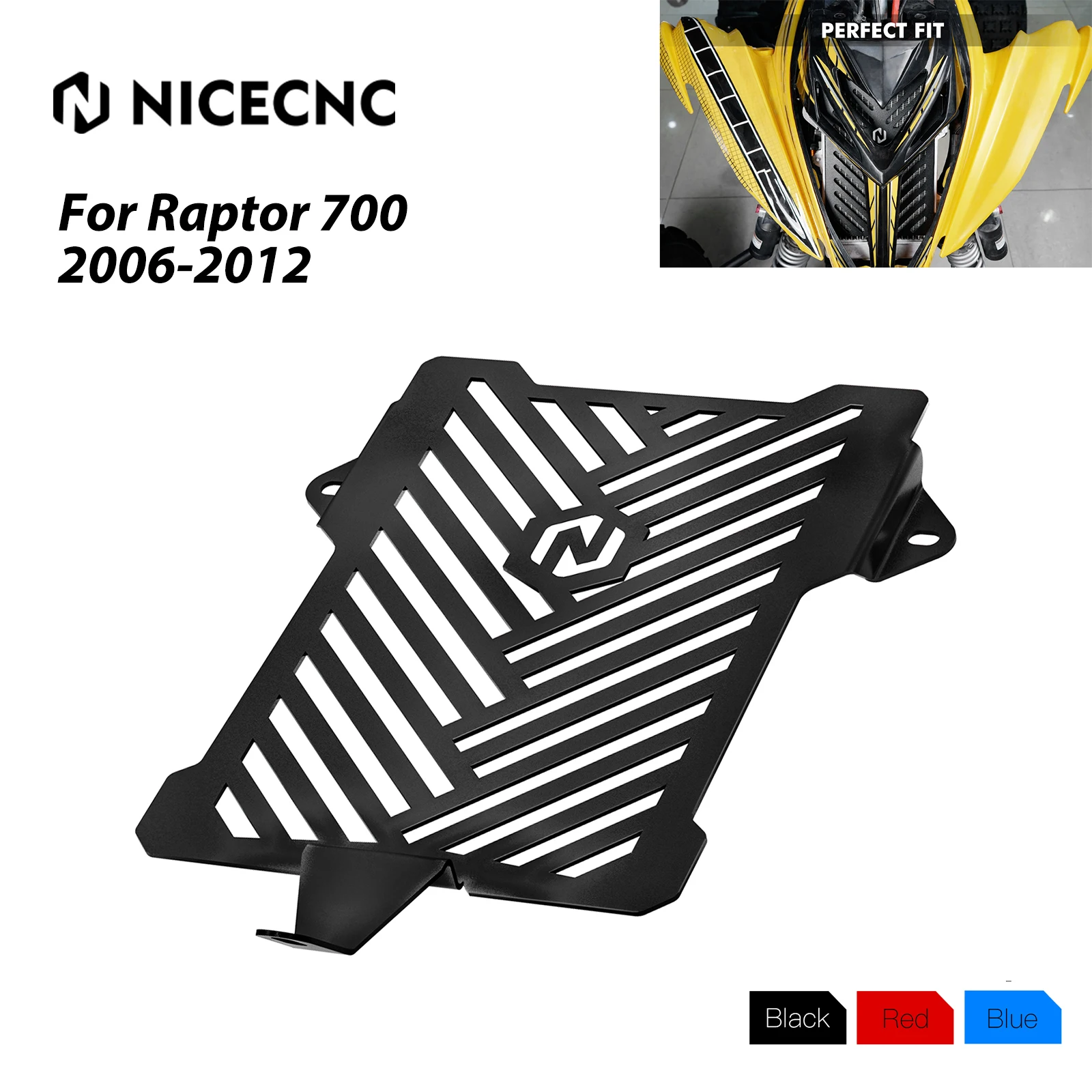 

NICECNC Raptor 700 2006-2012 Radiator Guard Grill Protection For Yamaha Raptor 700 700R YFM700 YFM Aluminum ATV Accessories