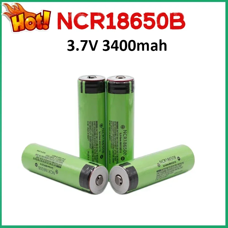 1-20pcs 100% Brand New and Original NCR18650B 3.7V 3400mAh 18650 Lithium Rechargeable Battery with Top Button for Flashlight