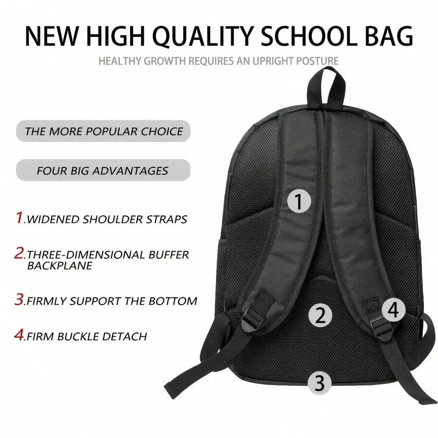 

High Quality School Backpack With Widened Shoulder Straps And 3D Buffer Backplane For Adults