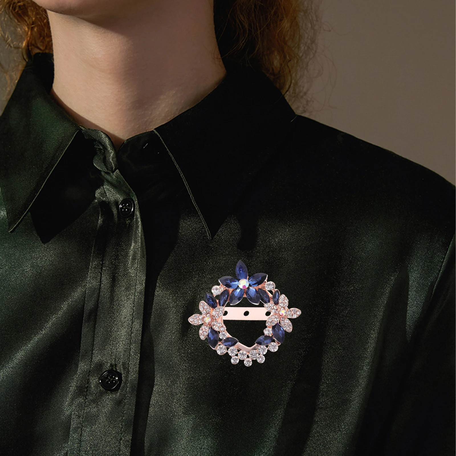 1 قطعة وشاح مشبك حامل النسيج خمر الإبداعية بروش وشاح مشبك ثابت ملابس الحفلات الصدار هدية ل #6