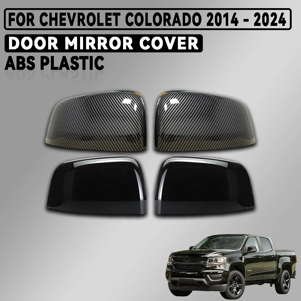 

Abs Matte Black Silver and Carbon Fiber Plastic For Chevrolet Colorado 2014 - 2024 Car Door Mirror Cover Car Exterior Decorate