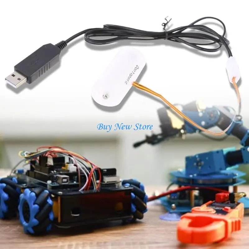 

20CE 1 Set LR20 D Battery Elimination Cable Wire USB 5V2A Power Supply Cord to Replace 2x 1.5V LR20 D Battery for Clock Toy