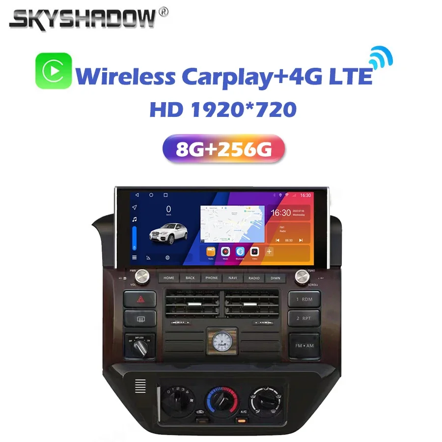 

8G+256G Carplay Auto Android 14.0 Car DVD Player 1920*720 RDS Radio GPS map WIFI Bluetooth For Nissan Patrol V 5 Y61 2004-2022