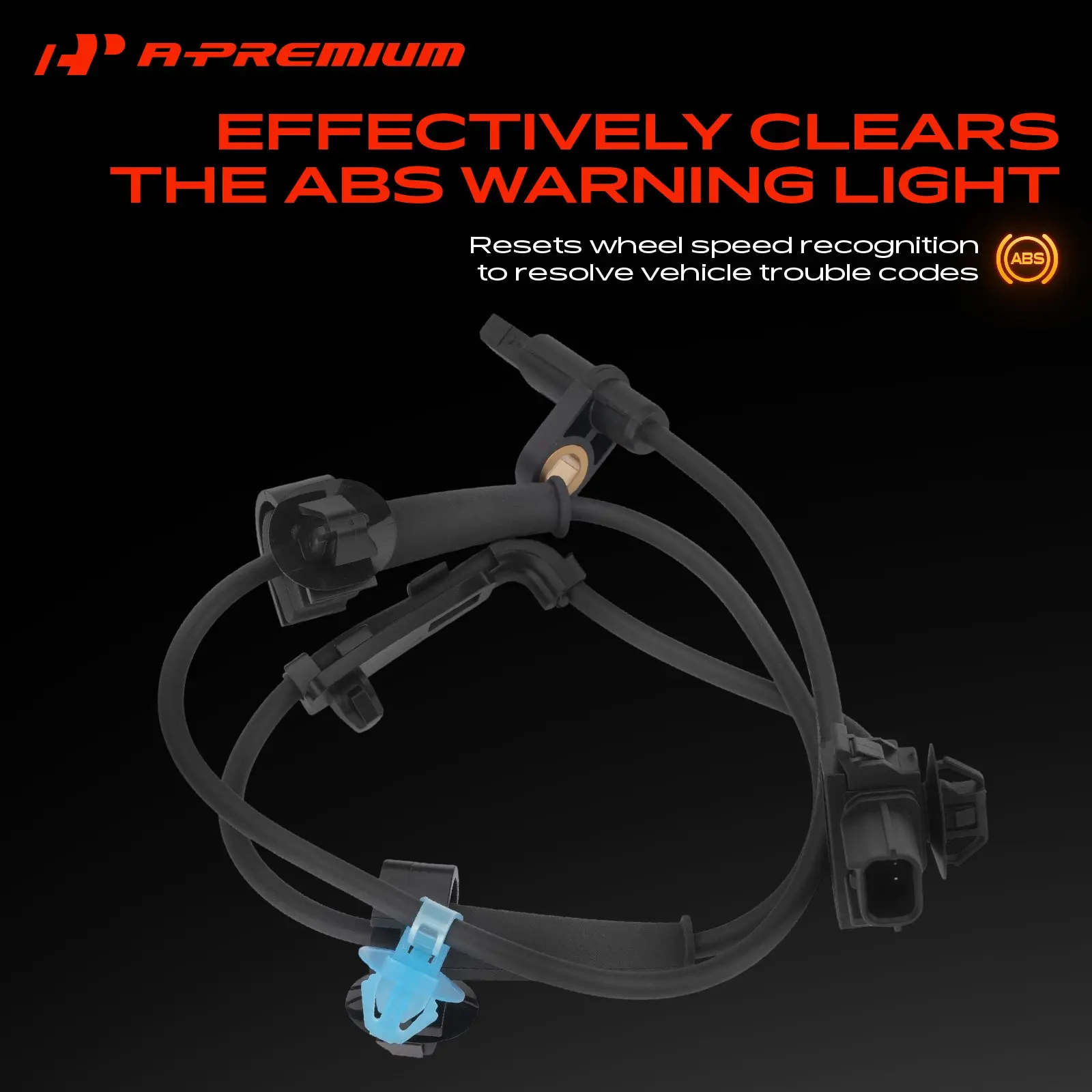 A-Premium Front Passenger Side ABS Wheel Speed Sensor for Honda Civic 2012-2013 Acura ILX 2013-2022 3