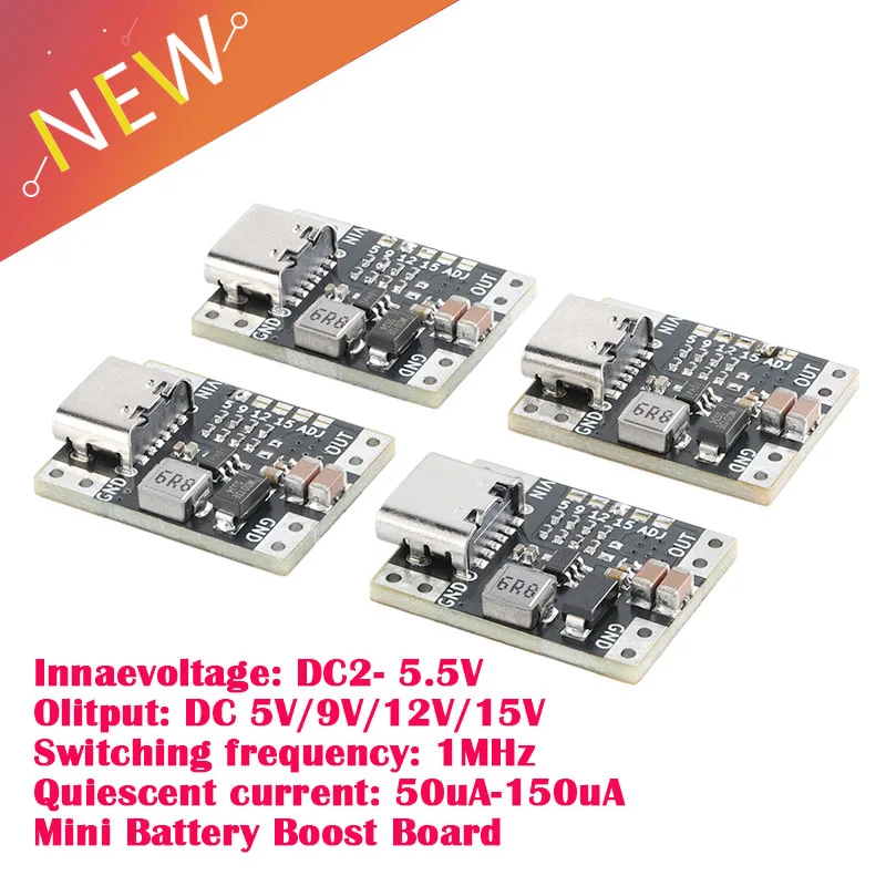 5pcs/1pc Mini DC-DC Boost Step Up Board DC 5V/9V/12V/15V Output Switching Power Supply Module TPS61040