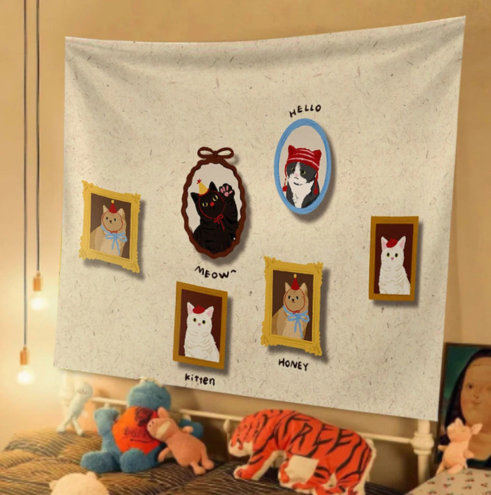 American Retro Animal Tapestry High-End Decorative Wall Hanging Backdrop Cloth for Home Decor