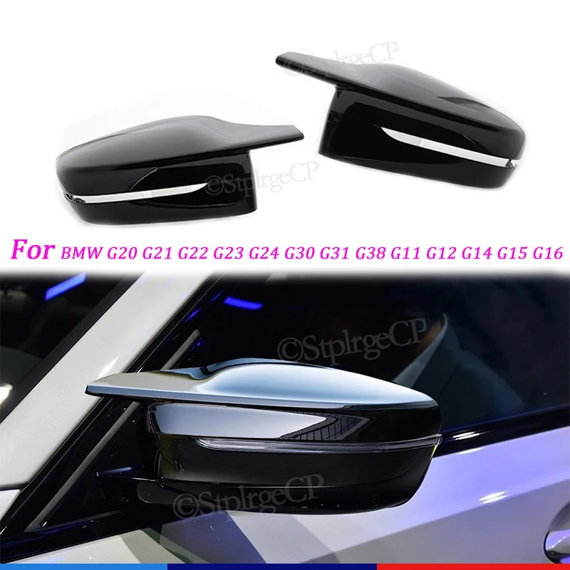 

G30 G38 LHD Carbon Fiber Pattern Mirror cover caps for BMW 3 4 5 7 8 Series G20 G21 G28 G22 G23 G11 G12 2019-2023 M4 style RHD