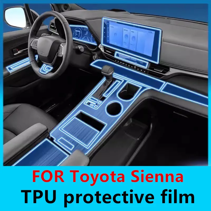 

Car Interior Center console Transparent TPU Protective film Anti-scratch Repair film For Toyota Sienna Auto Accessories