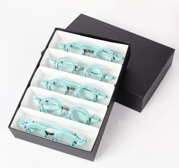 Ophthalmic Equipment Optometry Titanium Trial Frame PD 50mm-72mm Available Optical Use Titanium Trial Frame Eye Training 5PCS
