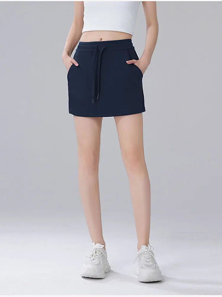 Fashionable Sporty  Skirt for Women Summer 2026 High Waist A-Line  Color Conceals Hip Flattering Trendy Skirt
