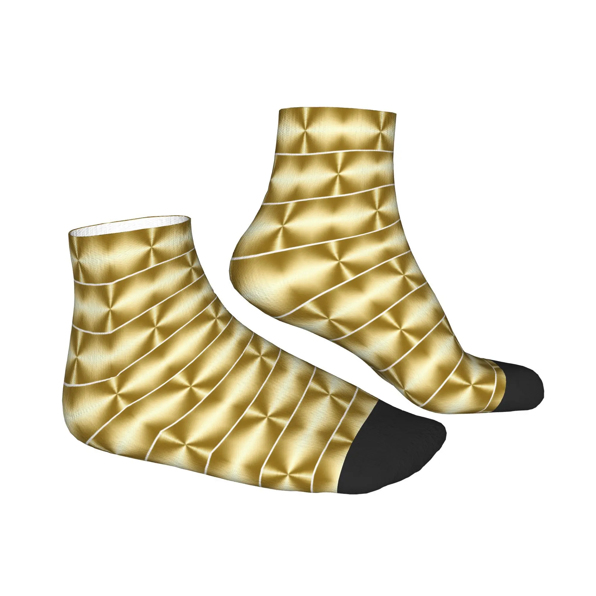 ถุงเท้าโลหะสีทองขัดเงา สไตล์ฮาราจูกุ คุณภาพสูง ถุงเท้าทุกฤดู อุปกรณ์เสริมสำหรับทุกเพศ เหมาะเป็นของขวัญวันเกิด