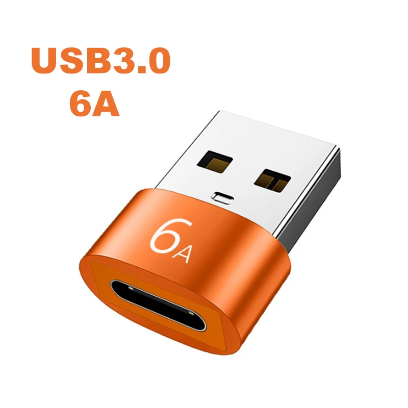 6A 타입 C To USB 3.0 OTG 어댑터 USB C Female To USB Male 컨버터, 맥북 프로 삼성 S20 샤오미 화웨이 USBC OTG 커넥터