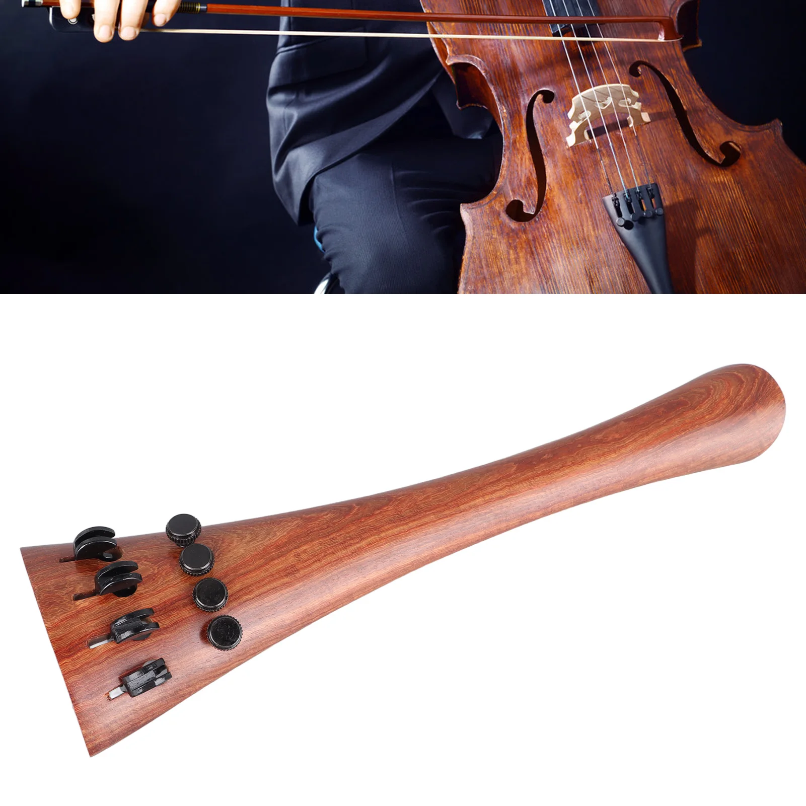 4/4 Cello Tailpiece Redwood Fuller Brighter Timbre Producing Classical Cello Musical Tailpiece