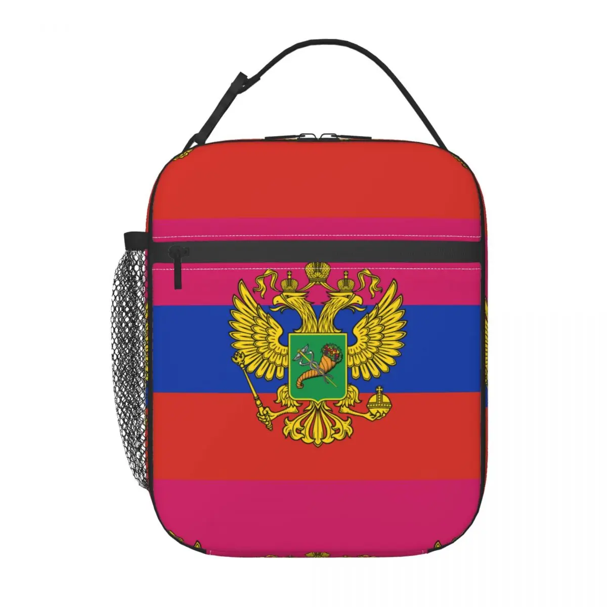 

Insulated Lunch Bag Flag Of Russi Lunch Box Tote Food Handbag