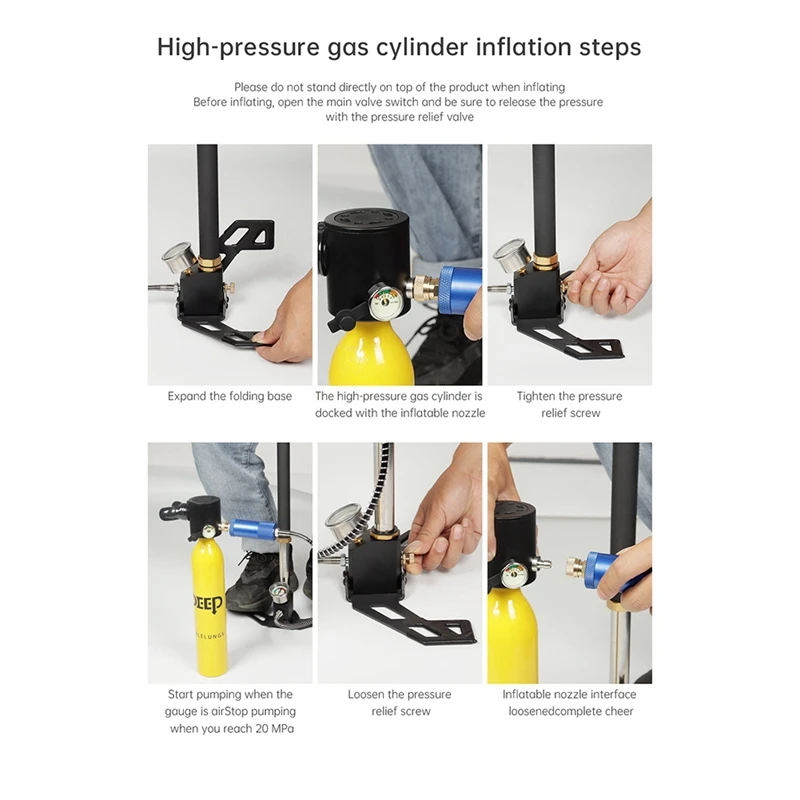 T81C DIDEEP 0.5L X3000 ポータブルスキューバダイビング機器酸素タンクエアシリンダー圧力計計器ダイビング機器