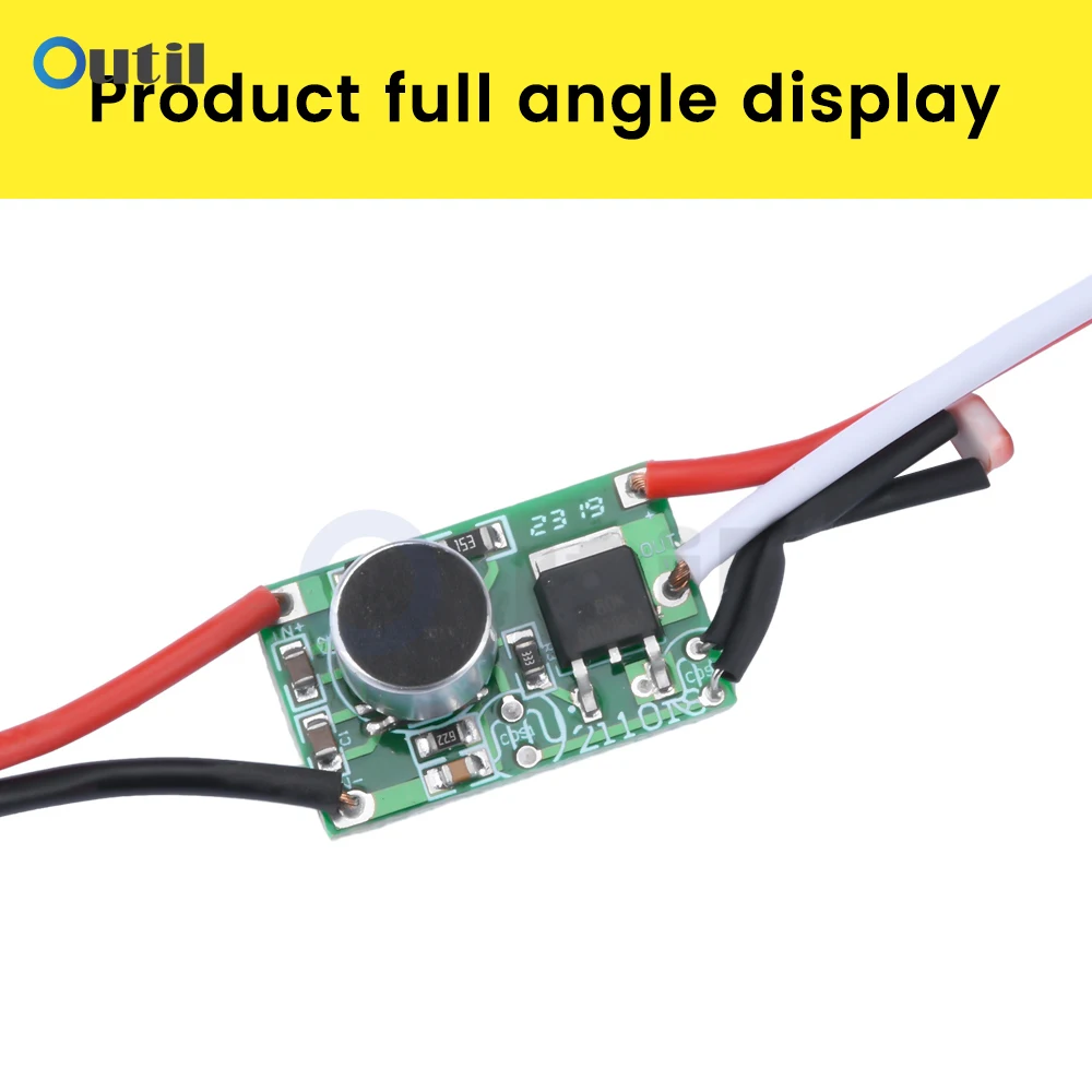 Low Voltage DC Sound Light Control Sensor DC 3V-30V LED Driver 5V 6V 12V 24V Photosensitive Voice Switch Module Circuit