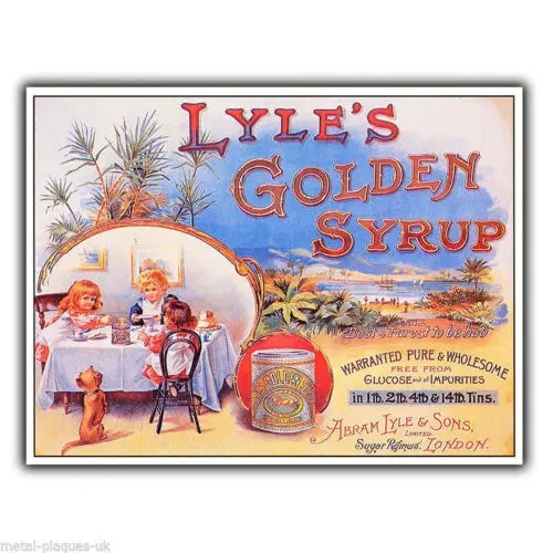 LYLES GOLDEN SYRUP SIGN METAL PLAQUE PRINT Retro Vintage Poster Werbung-Aluminium