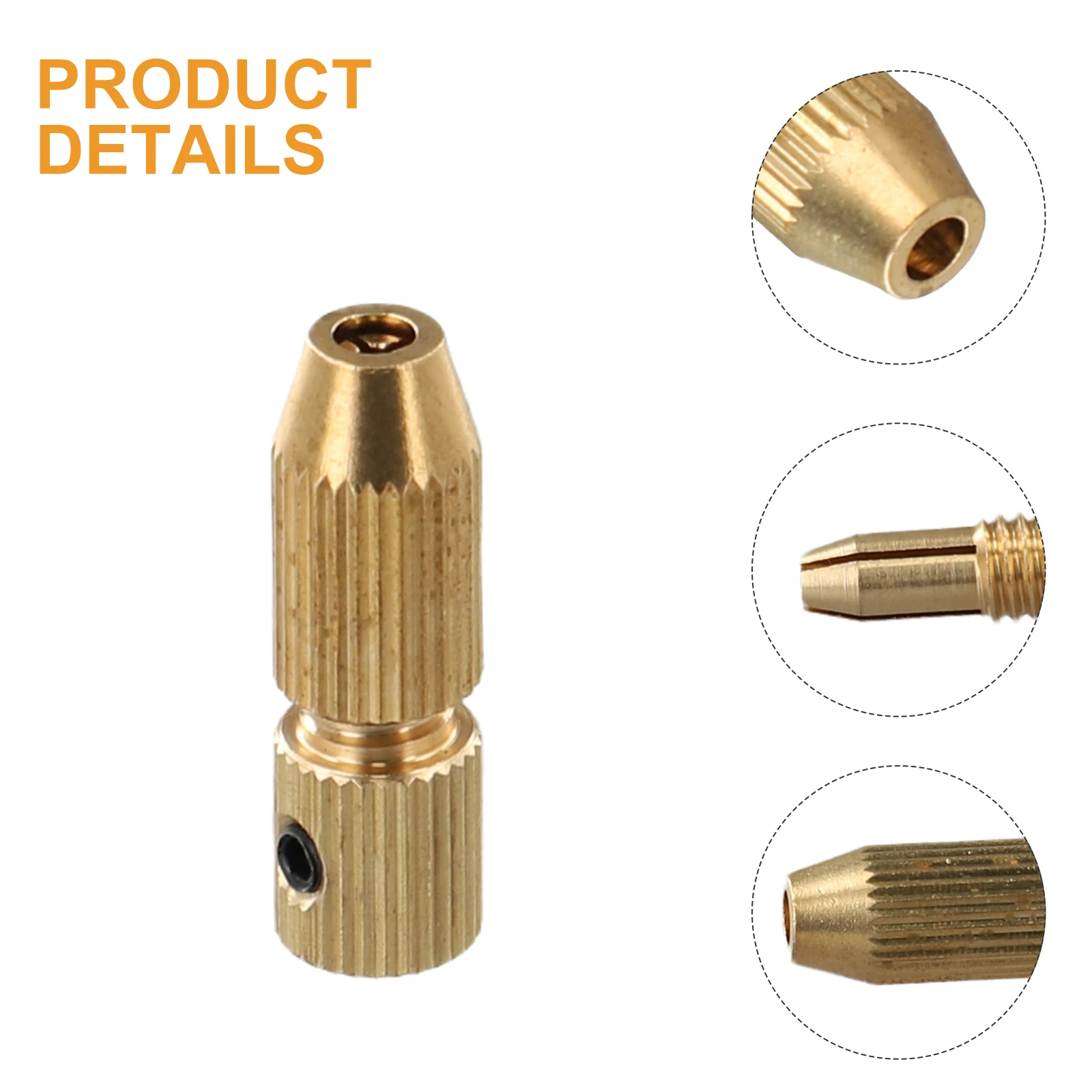 

Drill Chuck Motor Shaft Clamp 20mm Shaft Hole Collet Adapter Fixture for Small Brass Motor DrillChuck Included