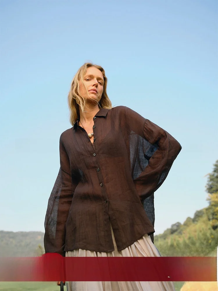 

CHICJANE Heavyweight Hemp Lyocell irt Dry Cool See-tough Women's Premium Faion Spring Collection CS6645