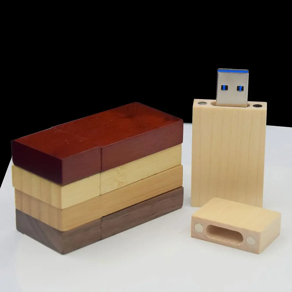 10pcs/Lot (Free LOGO) USB Flash Drive Wooden Pendrive 3.0 4GB 8GB 16GB 32GB 64GB 128GB Memory Stick Wedding Gift High Speed USB