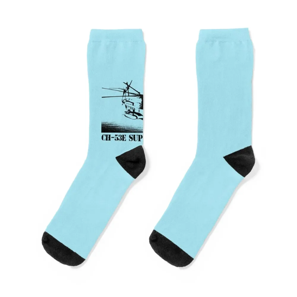 CH53E Super Stallion helicopter Sticker Socks Sports Running short christmas stocking Women Socks Men's