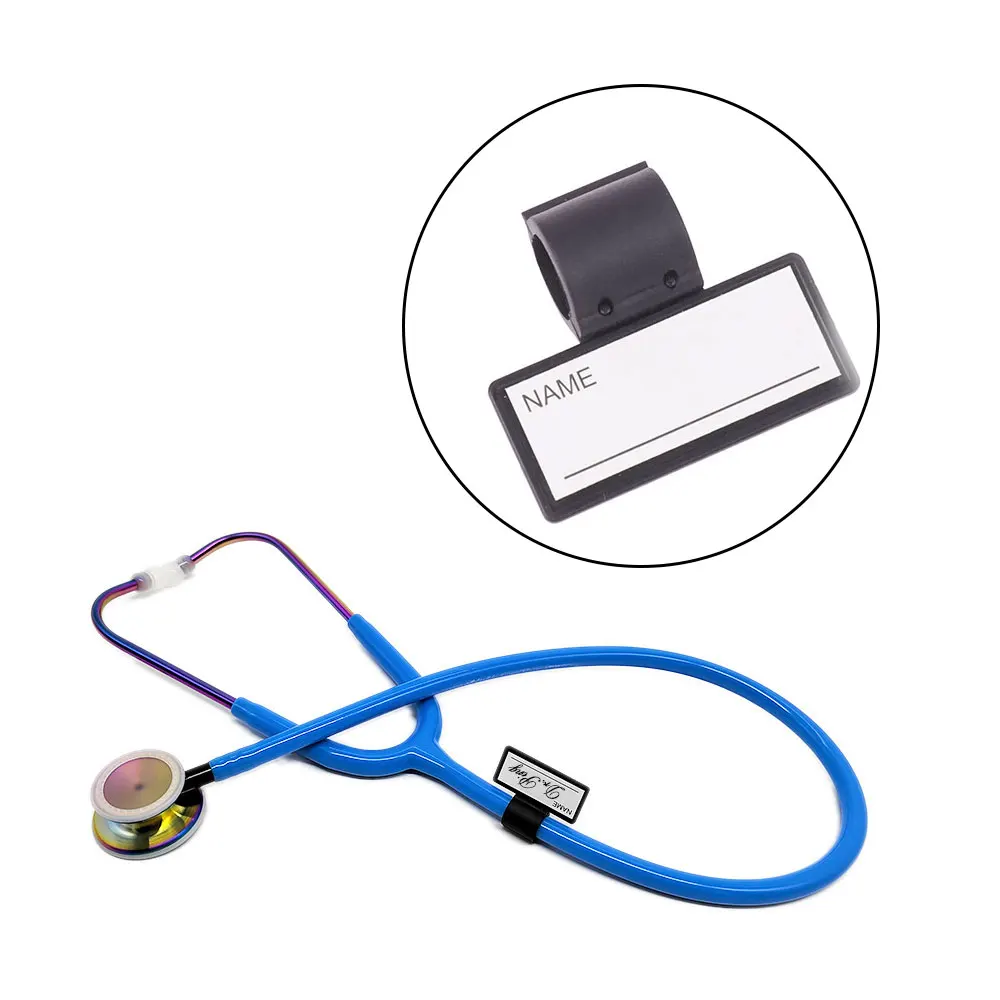 5pcs Name Tag Stethoscope Identification Tags Id Holder Clip Badge label Tube Nametags Plate Badges