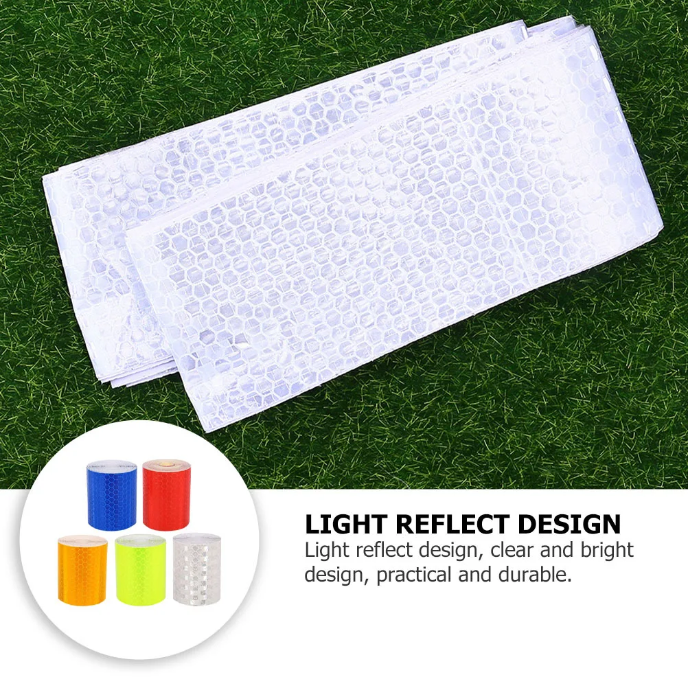 5 قطعة 5 لفات لاصق عاكس الشريط كريستال اللون شعرية قطاع لسيارة دراجة ديكور متعددة الأغراض السيارات مضيئة تحذير ملصق