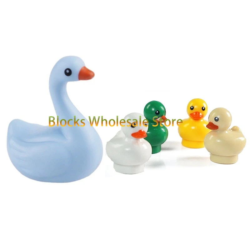 MOC Stad Dier Bouwsteen Model Karakter Boerderij Accessoires Gans Varken Hond Orang-oetan Cheetah Shark Dierentuin Baksteen Speelgoed Geschenken