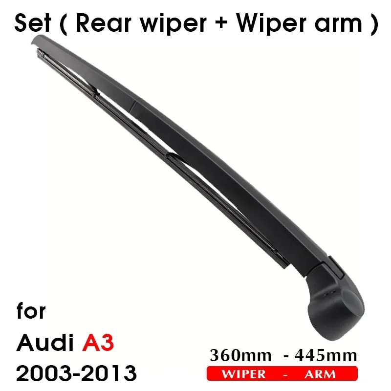 أفضل سيارة الخلفية ممسحة زجاج أمامي الذراع شفرات فرش لأودي A3 2003-2013 الزجاج الأمامي الخلفي اكسسوارات السيارات التصميم
