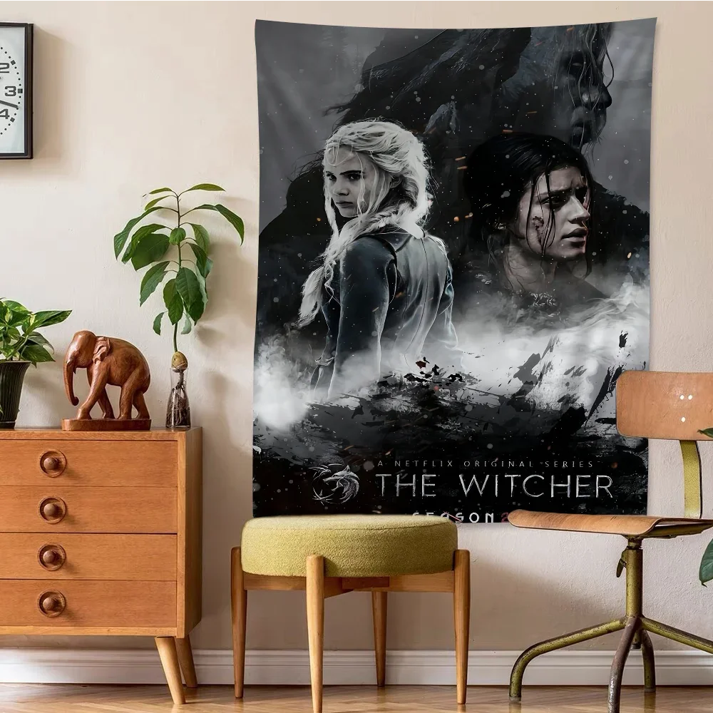 نسيج بوهيمي مطاردة 3 W-Witcher ، التاروت المعلق ، سجاد حائط هيبي ، ديكور منزلي للنوم