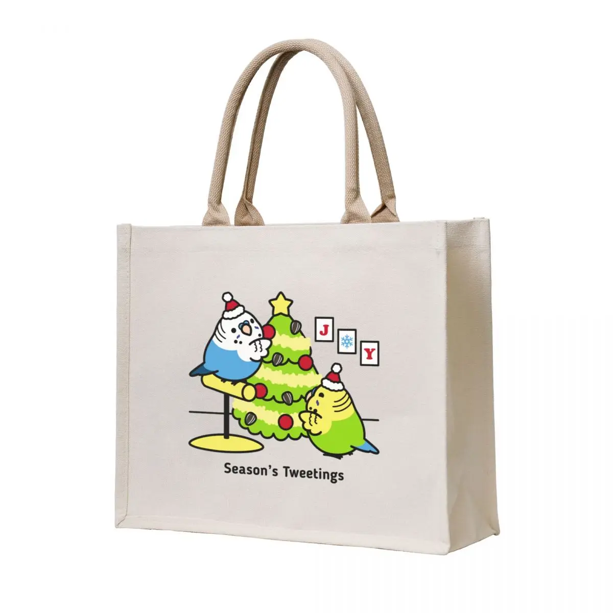 

Season's Tweetings Chubby Budgies Tote Bag eco bag folding bags woman 2025 Large bags for women tote bag custom