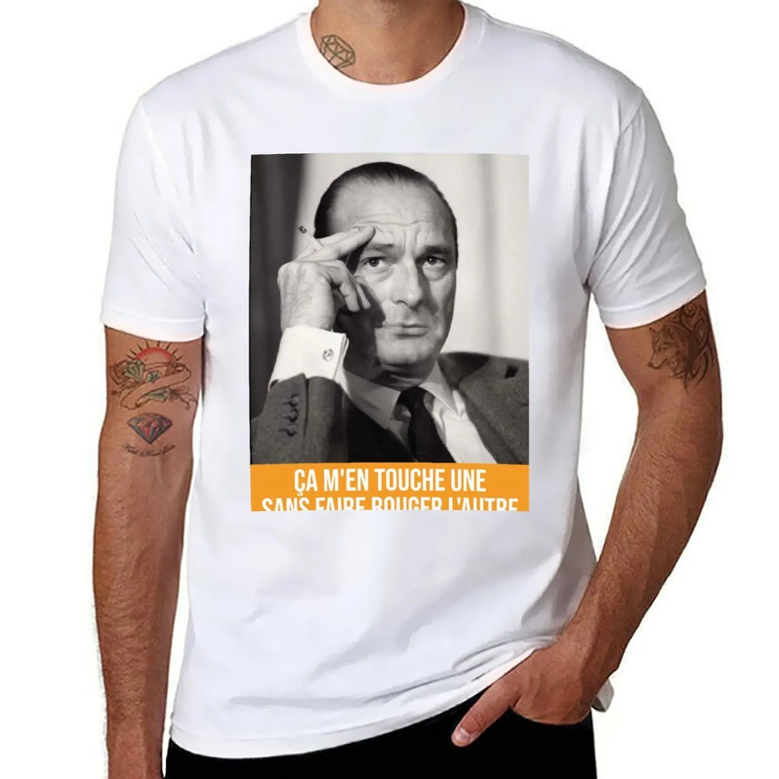 

it touches me one ... - Jacques Chirac T-Shirt t shirt man casual anime t shirts oversize T-Shirt
