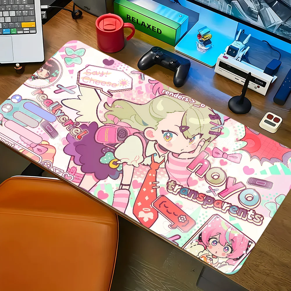 Honkai Star Rail Chibi Cute Art Mouse Pad Non-slip Lockedge Thickened Desktop MousePad Large Comfort Gaming Office Student