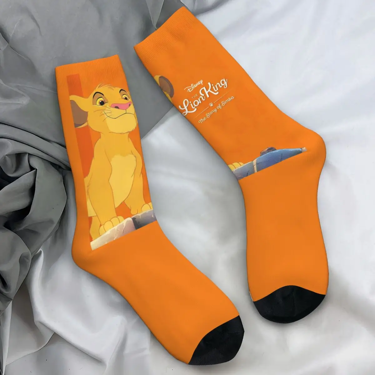 

Simba Lion King Socks Funny Stockings Men Warm Soft Running Socks Winter Printed Non-Slip Socks