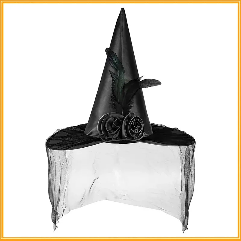 

Feminino Elphaba Glinda Witch Veil Witch Hats for Women Adult Evil One Side Veils Half Veil Trajex;2,f;5.n