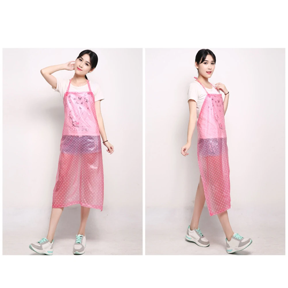 

1pc Waterproof Apron Transparent Oilproof Kitchen Apron For Cooking Sleeveless Pvc Pinafore Fashion Cleaning Supply