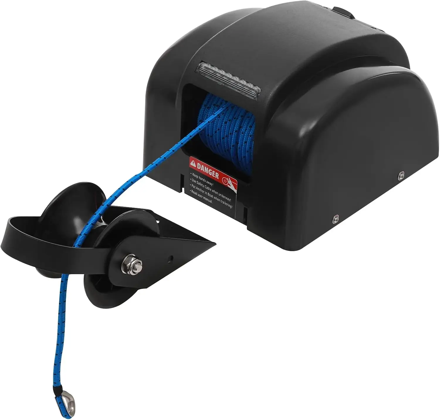 Electric Anchor Winch, 45 lbs Heavy Duty Boat Electric Anchor Winch 12V Free Fall Saltwater Marine Boat Electric Anchor Winch