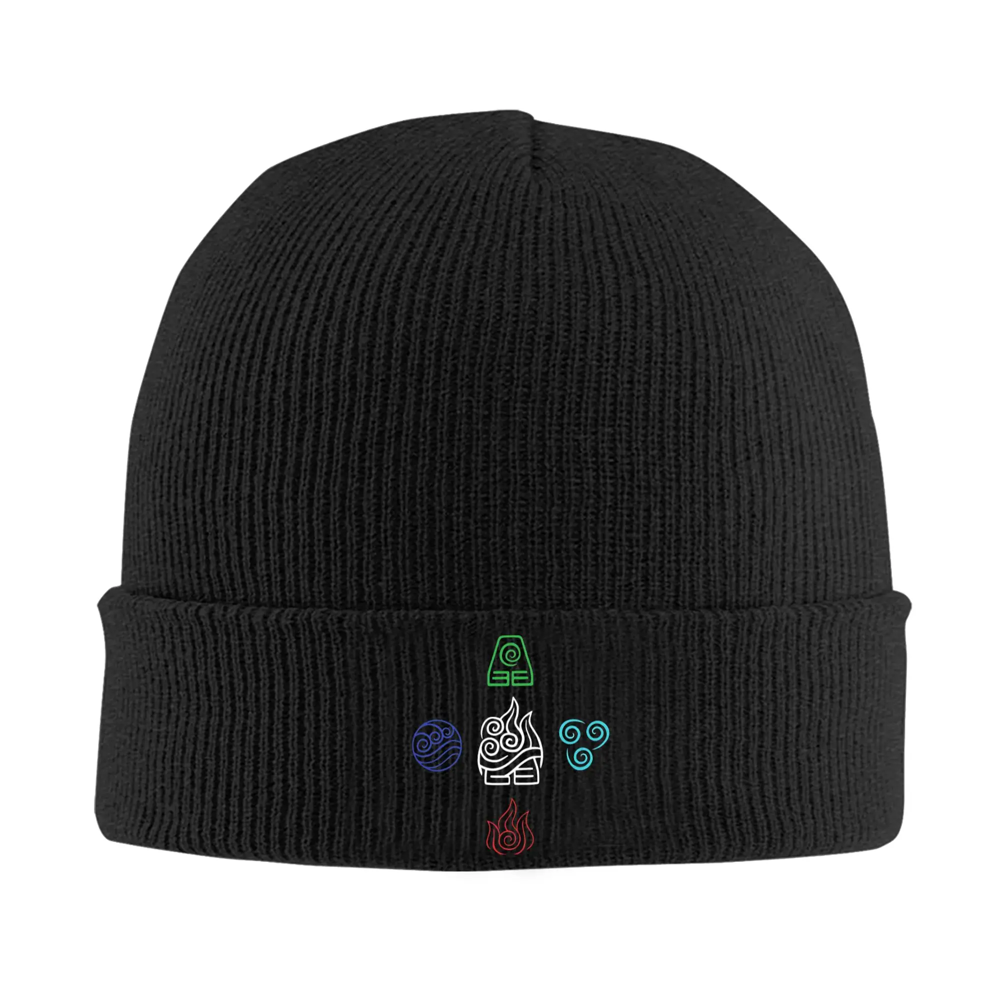 Elements Knitted Hat for Women Men Skullies Beanies Winter Hats Acrylic Avatars Anime Warm Cap