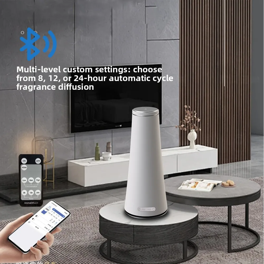 

Аромадиффузор A800 Bluetooth с управлением через приложение, перезаряжаемый, бесшумный, для помещений до 300 куб. м, с подсветкой