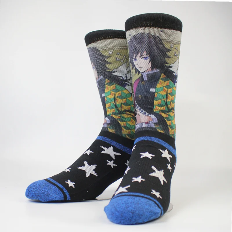 Demon Slayer Anime Socks Cartoon Cosplay donna uomo Zenitsu Tanjirou personalità calzini coppia calzini Hip Hop natale calzini regalo