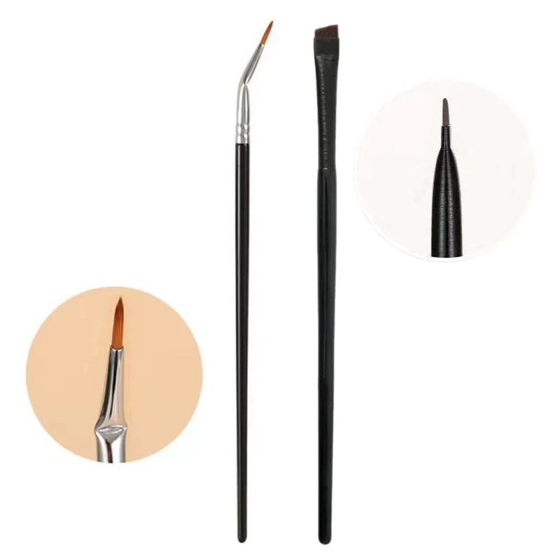 Juego de brochas de maquillaje de ojos, 3/5/7/8 Uds., delineador de ojos en ángulo ultrafino, sombra de ojos, detalle de cejas, Kits de herramientas de maquillaje